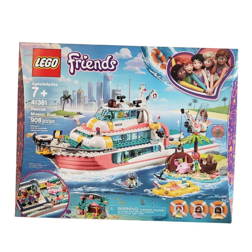 LEGO Friends 41381 Sea Life Animal Rescue Mission Boat New In Sealed Box Retired